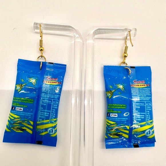 Mini Brands Earrings - Swizzles Earrings - Lemon Candy Accessories - Halloween - Picture 4 of 6